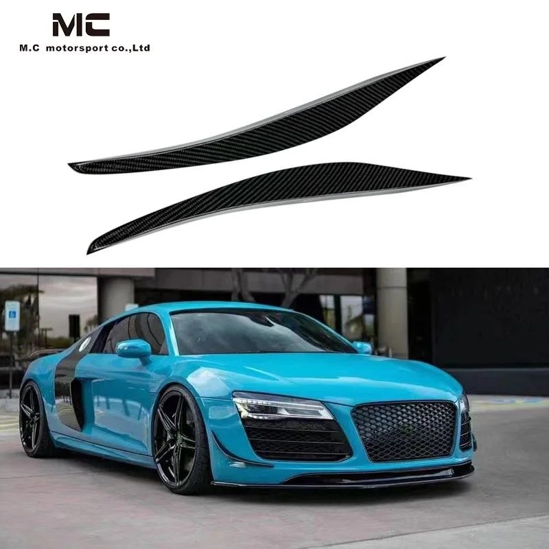 Для Audi R8 V8 V10 2008-15 из натурального углеродного волокна передний бампер сплиттер чехол