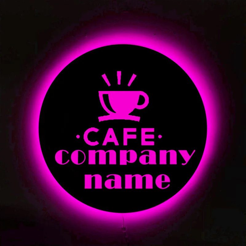 Coffee Custom Metal Led Logo Metal Neon Sign Wall Business Ice Cream Shop Advertising Board Logo Sign LED Neon Light Custom