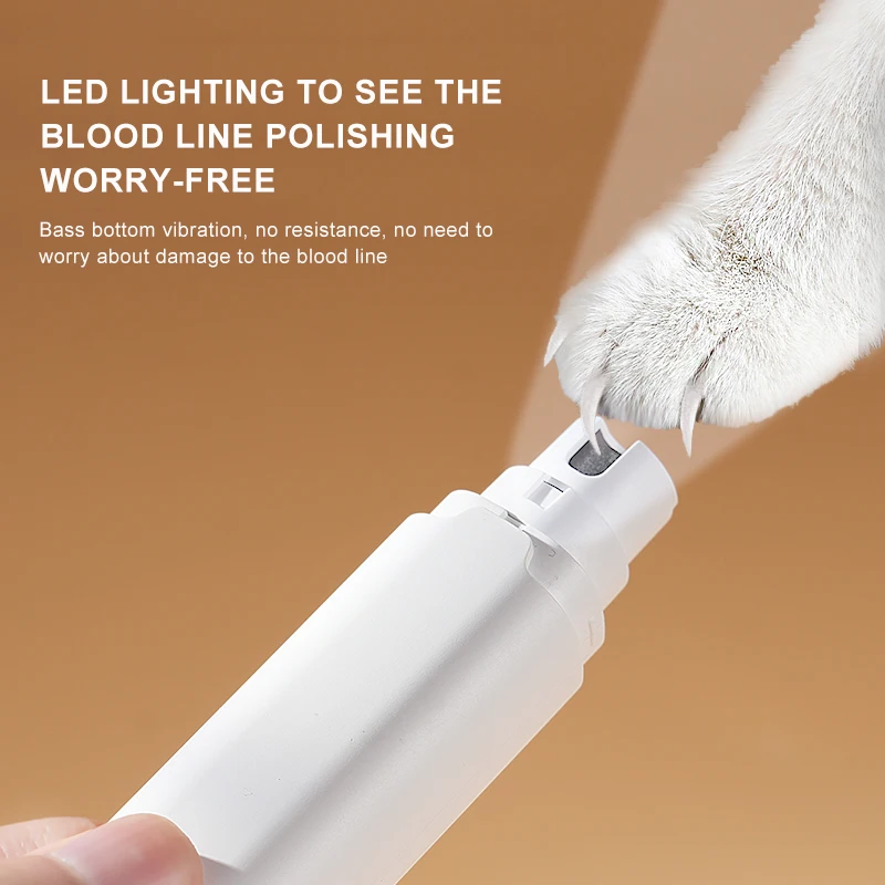 Efficient Durable Type-C Charging Small Animal Nail Grooming Clipper Tool  Pet Nail Grinder For Dog And Cat