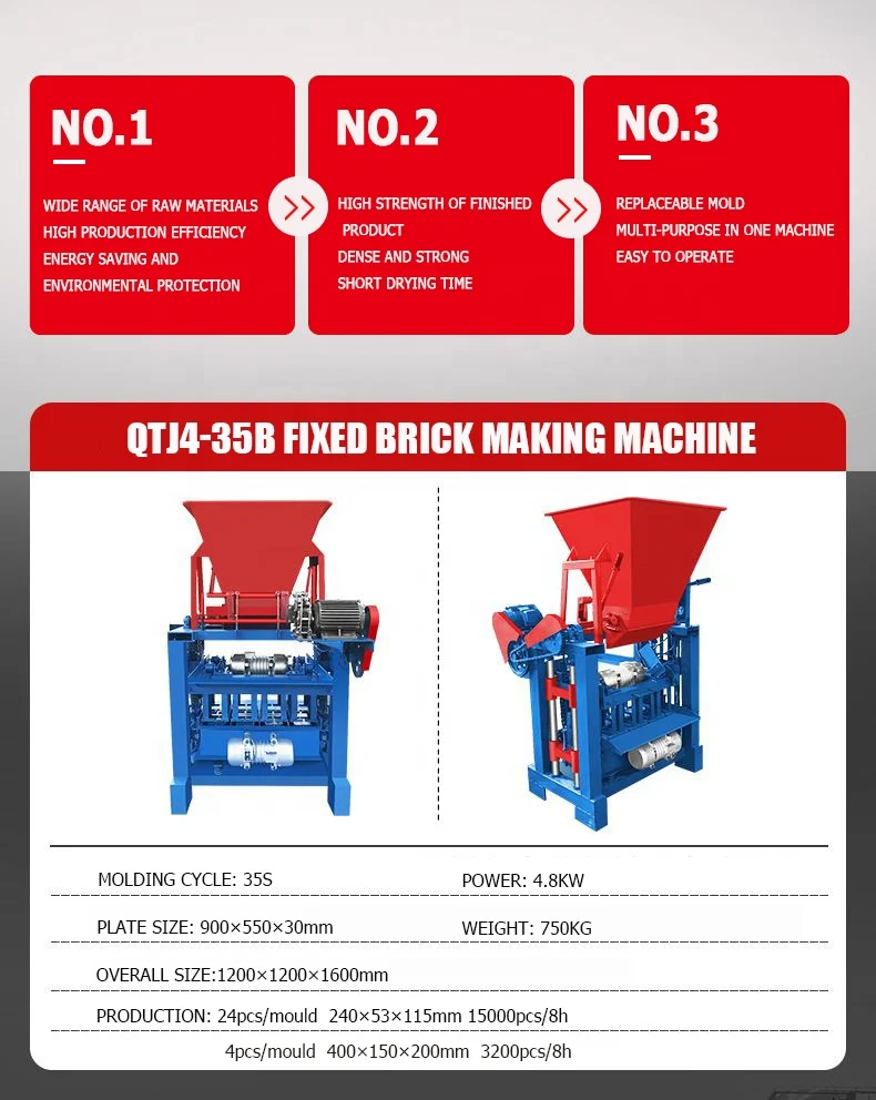 4-35b Low energy high quality brick making machine