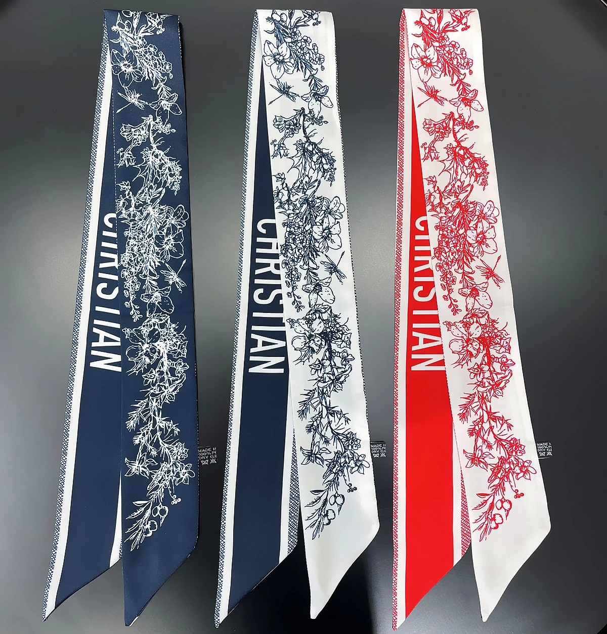 Элегантный женский атласный шейный шарф Tarot с цветочным принтом