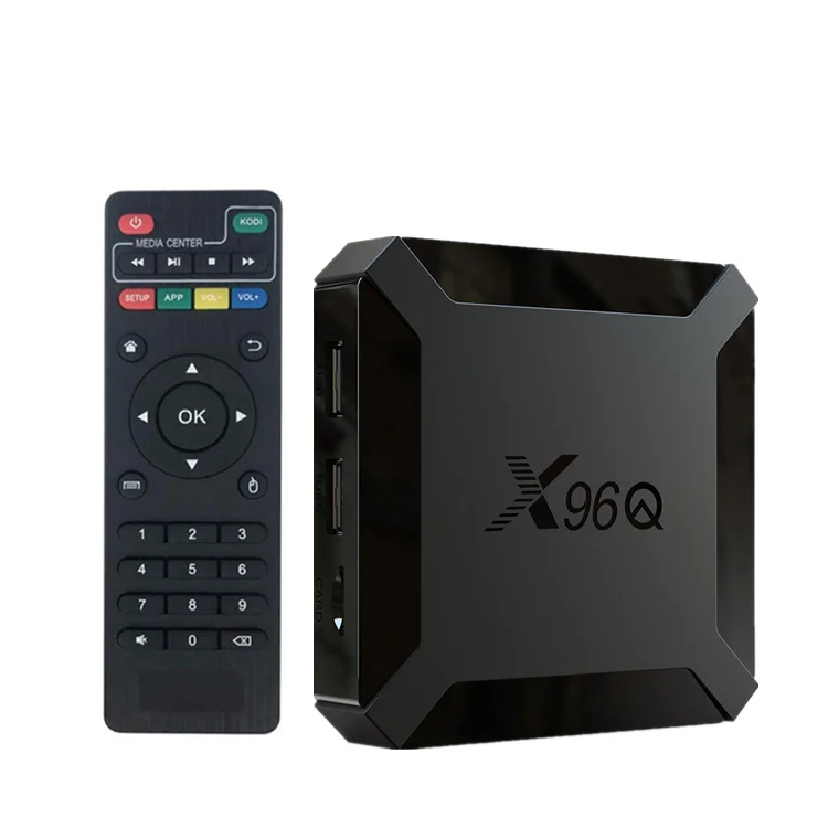 2024 Tv Box Android 10 X96Q Allwinner H313 with Remote Control Quad Core 2.4G Wifi 4k 2GB 16GB smart tv android box Set-Top Box
