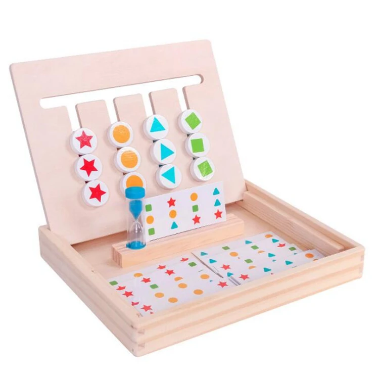 New design shape matching game math learning game building blocks kids toy