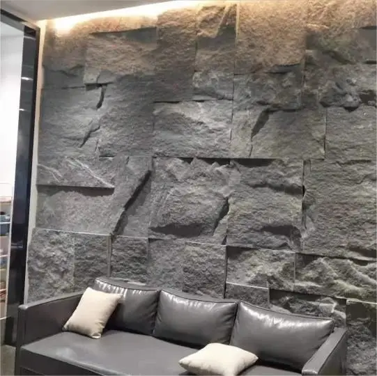 natural manufactured pu stone artificial wall cladding soundproof waterproof artificial stone