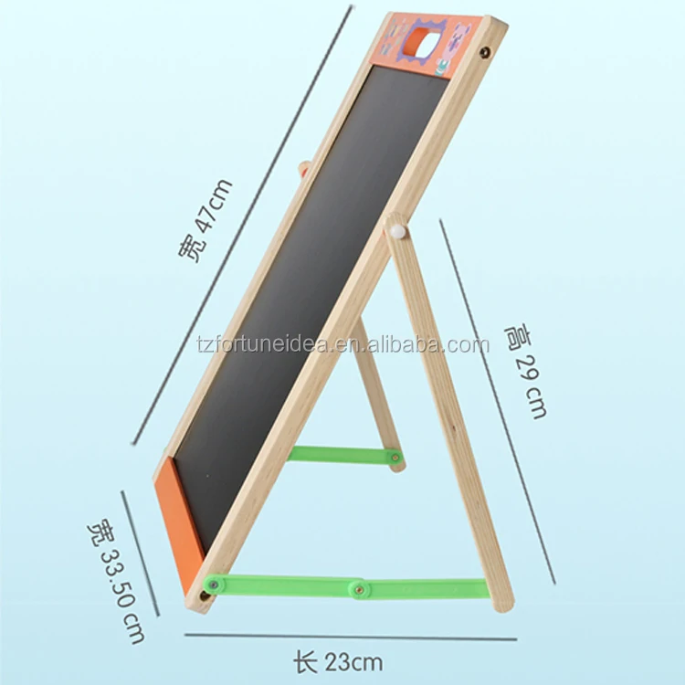 colorful wooden multi functional drawing board with chalk pen,magnetic drawing board toy for kids