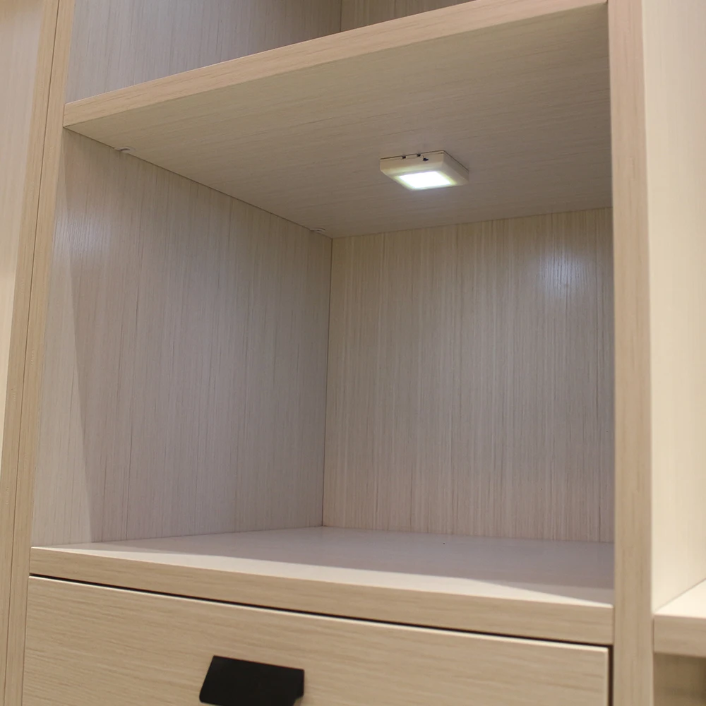 3pcs AAA Batteries Apply to Wardrobe LED Light Square LED Induction Lamp PIR Sensor Remote Control Led Light