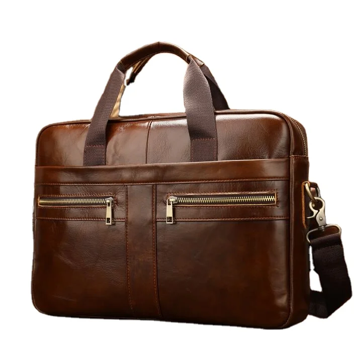 Custom Luxury High Quality PU Leather Men Business Briefcase Laptop Briefcase Bags