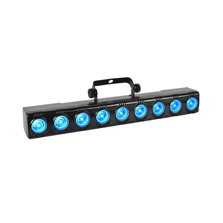 2024 New 9pcs 3W RGB 3-in-1 DMX Light Bar Wholesale Mini Matrix Bar Stage Light