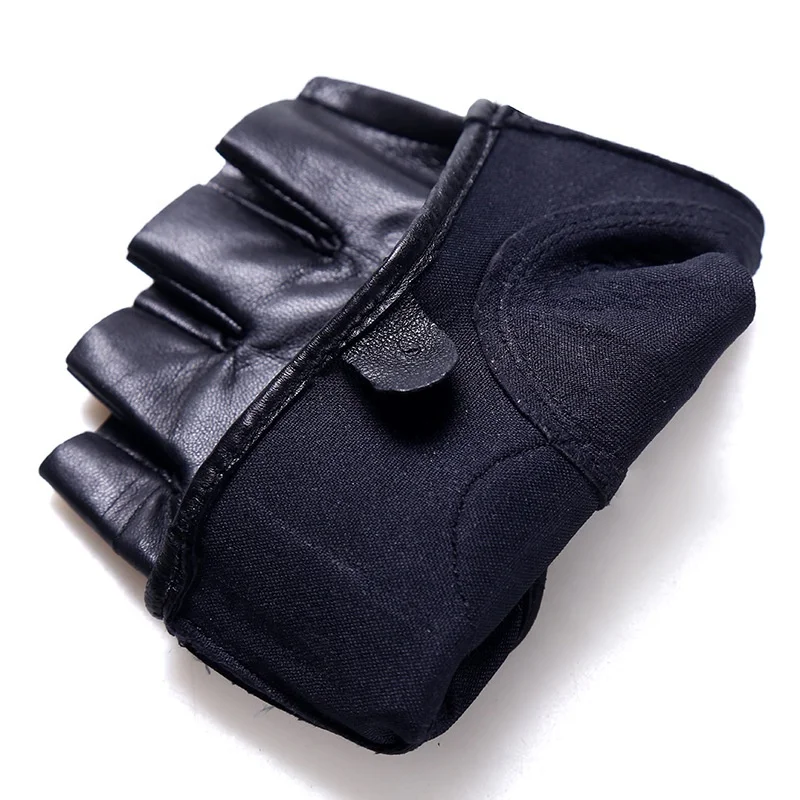  Wear Resistant Half Leather Outdoor Sports Tactical Motorcycle Driving Biking