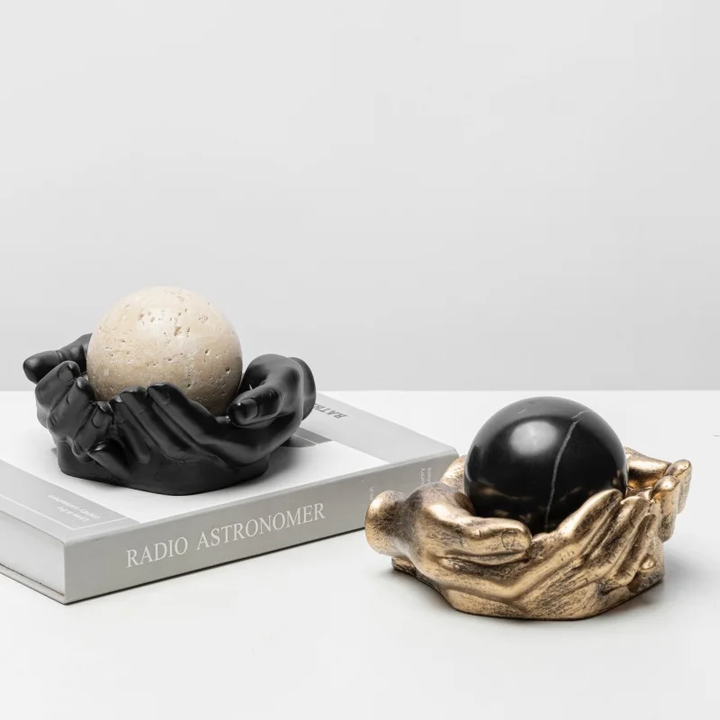 Modern Nordic geometric resin decoration soft model room living table tabletop figure hand jewelry