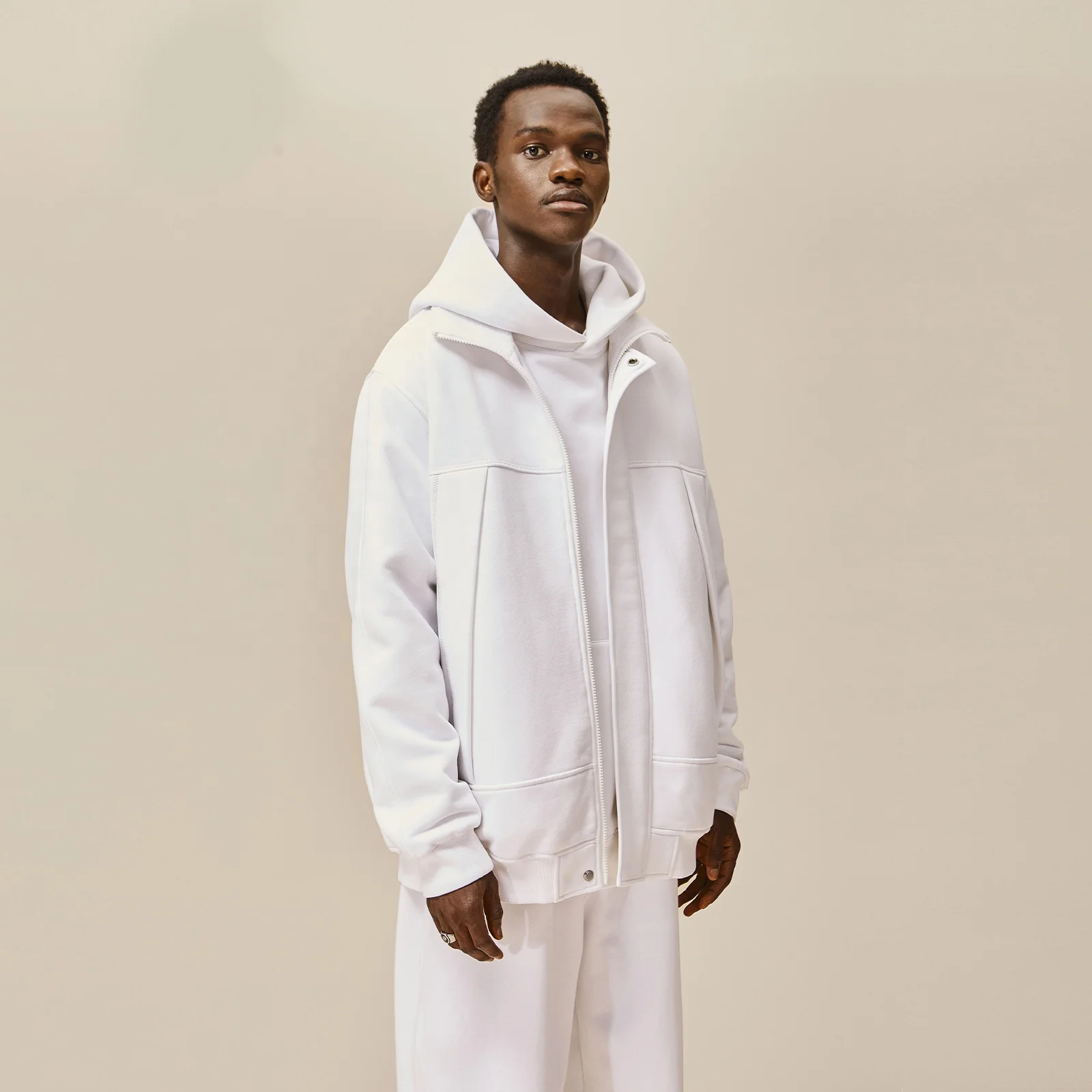 400GSM Polar Fleece Jacket Mens Blank Hoodie Heavyweight Zipper Winter Jacket Coat