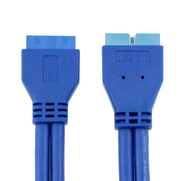 High Speed USB 3.0 Motherboard Header 20 Pin Male to Female Extension Cable