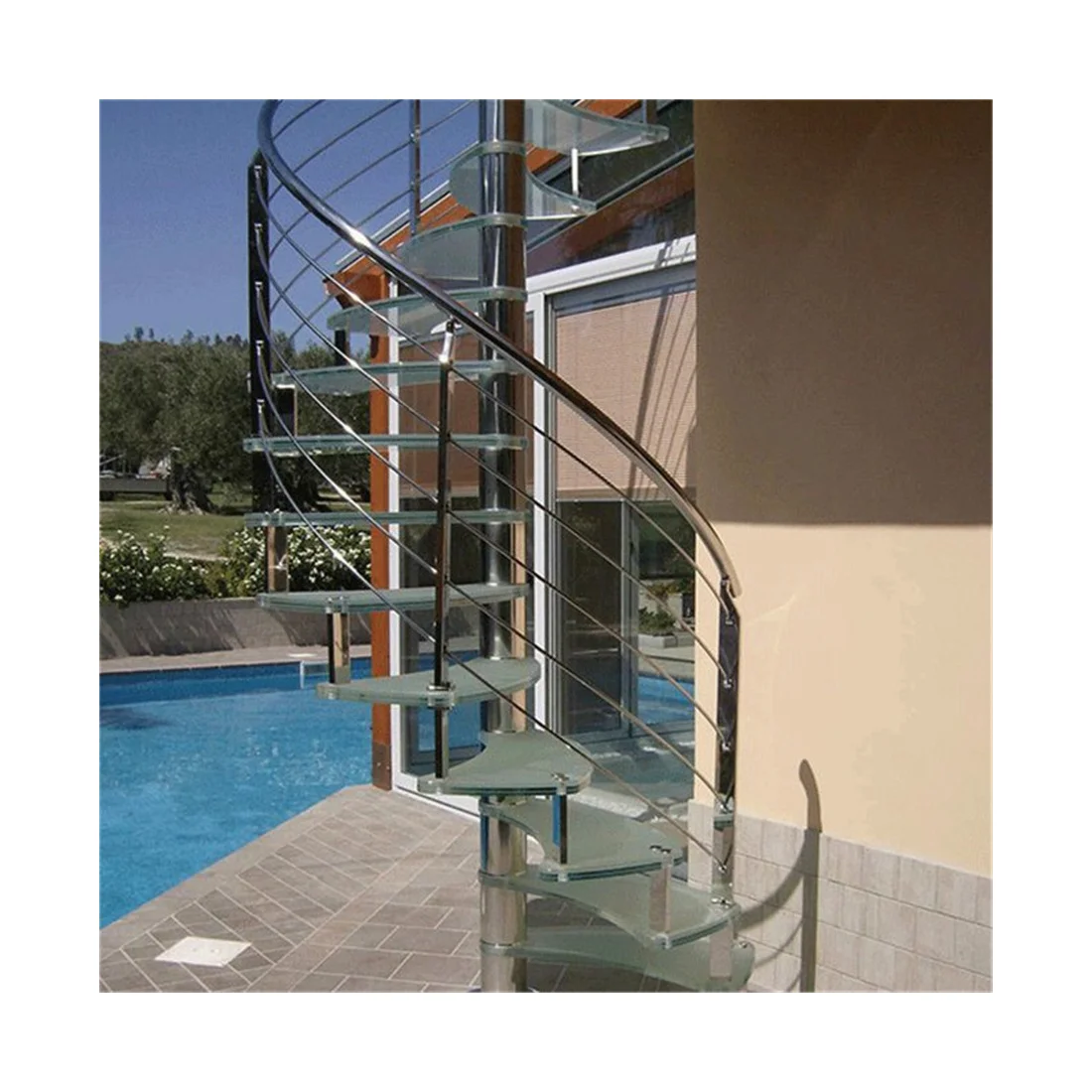 Ace Rod Railing Cheap Prices Balcony Stainless Steel Designs Pipe For Terrace Glass Clamp Stainless Steel Brushed Rod  Railing