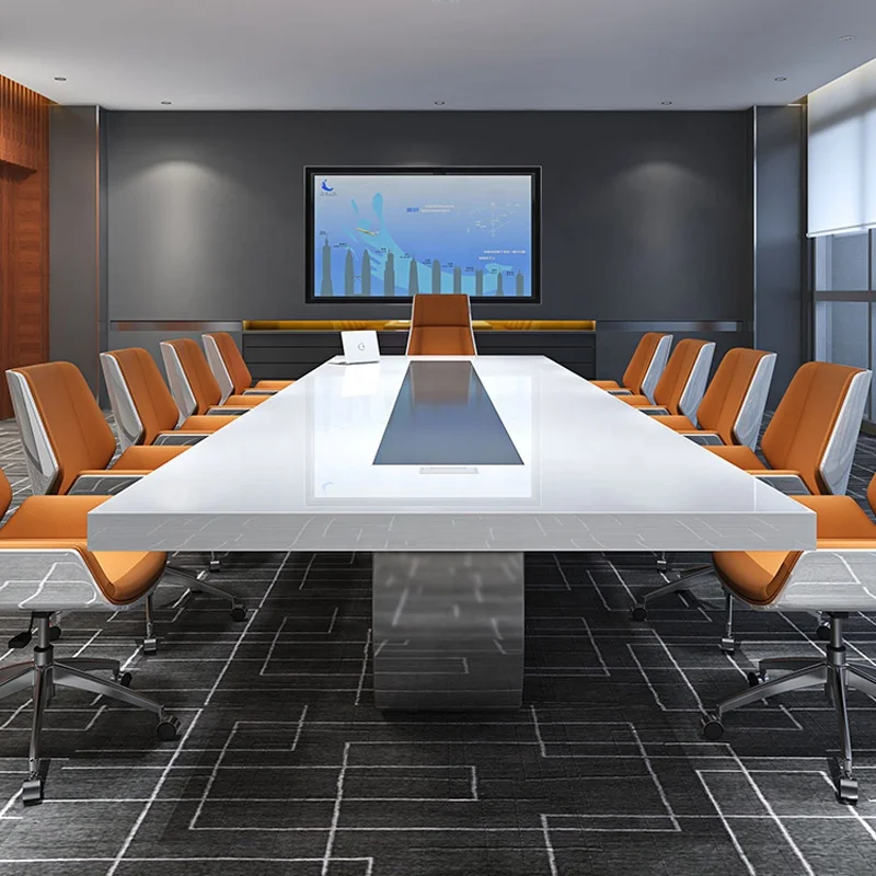 Конференц-стол цена краска шпон для выпечки Белый с металлической ножкой из нержавеющей стали