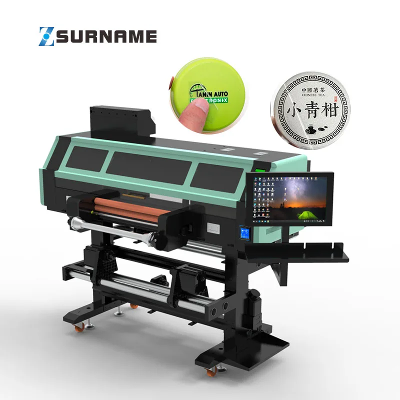 Zhou surmame automatic UV dtf printer ab film multifunctional i3200 head uv dtf printer 4 head epson i3200