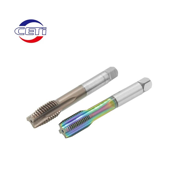 CETI OEM Wholesale HSS M8x0.8 Straight Slot Taps Long Shank CNC Tapping with Tin Coating Carbide Steel Machine Tap Factory Price