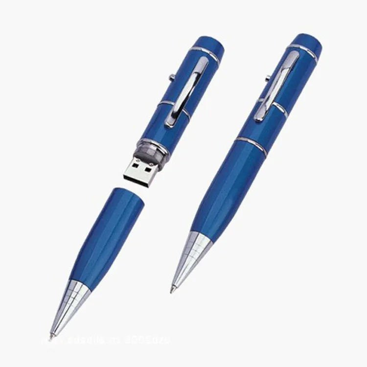 Promotional High Quality 4gb / 8gb / 16gb Usb Flash Drive Wholesale Custom Logo Metal Ball Pens With Laser Light