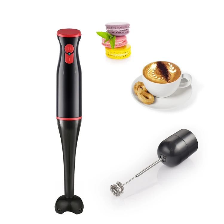 Professional Electric Hand Blender Stick Mixer Kitchen ABS Housing Push Button Controls Household Hotel Use Plastic Container