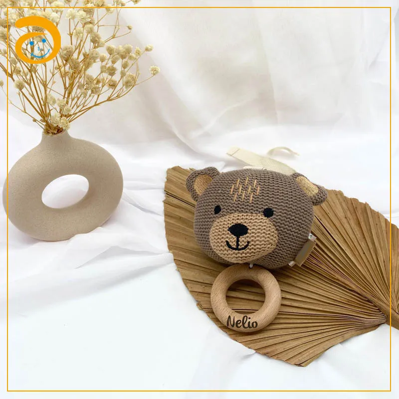 New Design Hanging Pendants Nursery Bedroom Fox Bear Music Box Tint Cribs Beds Bolster Decoration For Baby Kids Children Toy