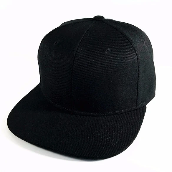 wholesale high quality black blank snapback hats