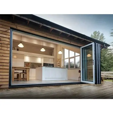 Trial Order Welcome Sliding Shutter Patio Doors Exterior Easy Installation Pvc Folding Door For Home