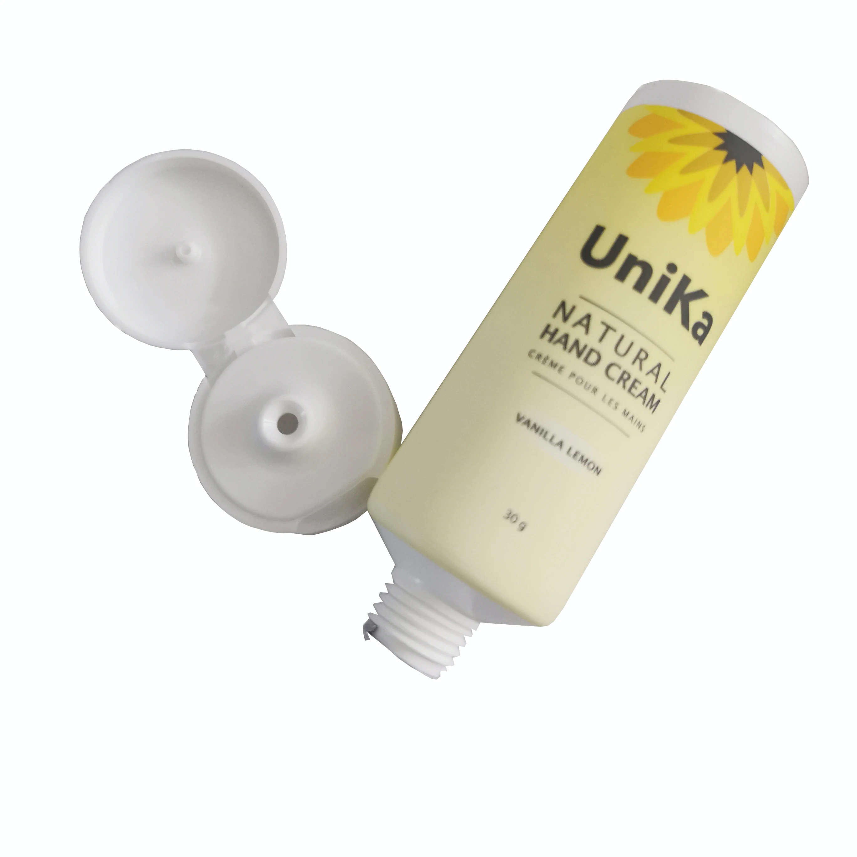 30ml Soft cosmetic squeeze packaging plastic transparent matte hand lotion tubes