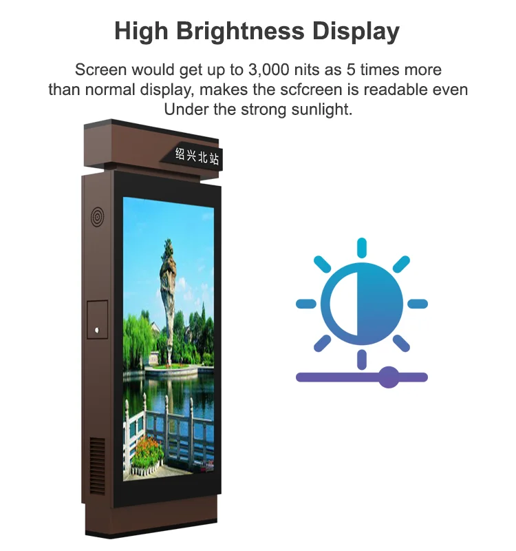 Direct Factory 55 Inch Outdoor Advertising Kiosk LCD Advertising Digital Signage and Displays