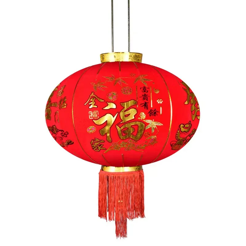 Hot sale New Year Red Chinese Traditional Silk Lantern Outside Festival Red Lantern