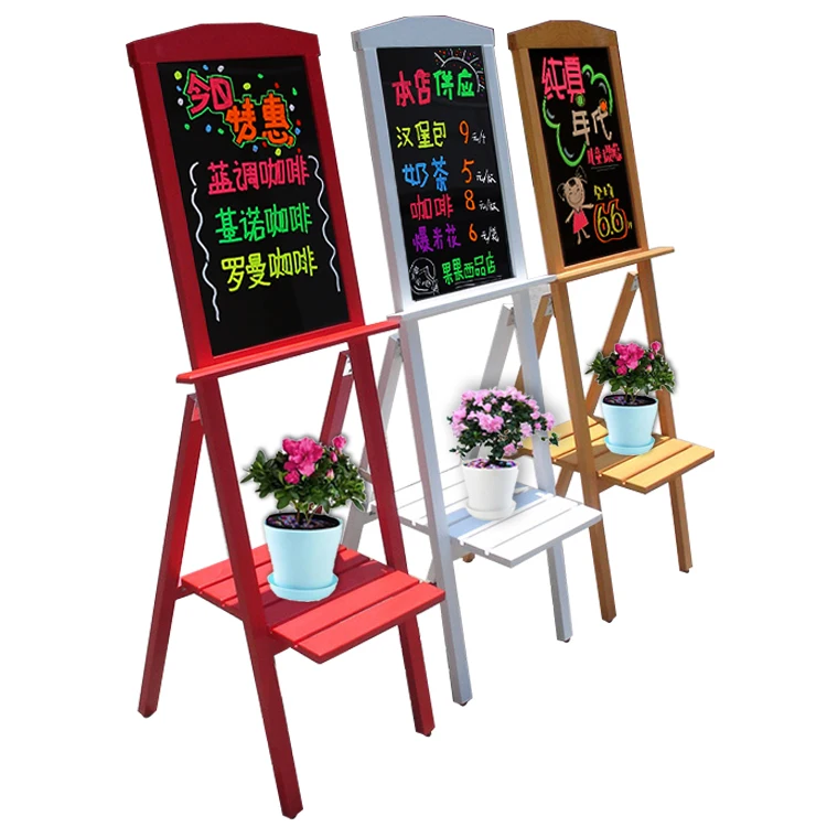 
Menu chalk board with flower holder; Superior blackboard surface made for chalk and marker writing; Flower holder at the botom 