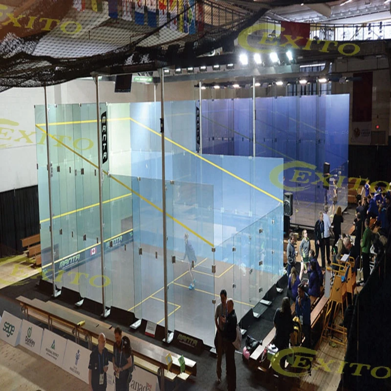 EXITO High Quality Raquetas de squash Indoor Single Double Squash Rackets Court with four vertical walls glass