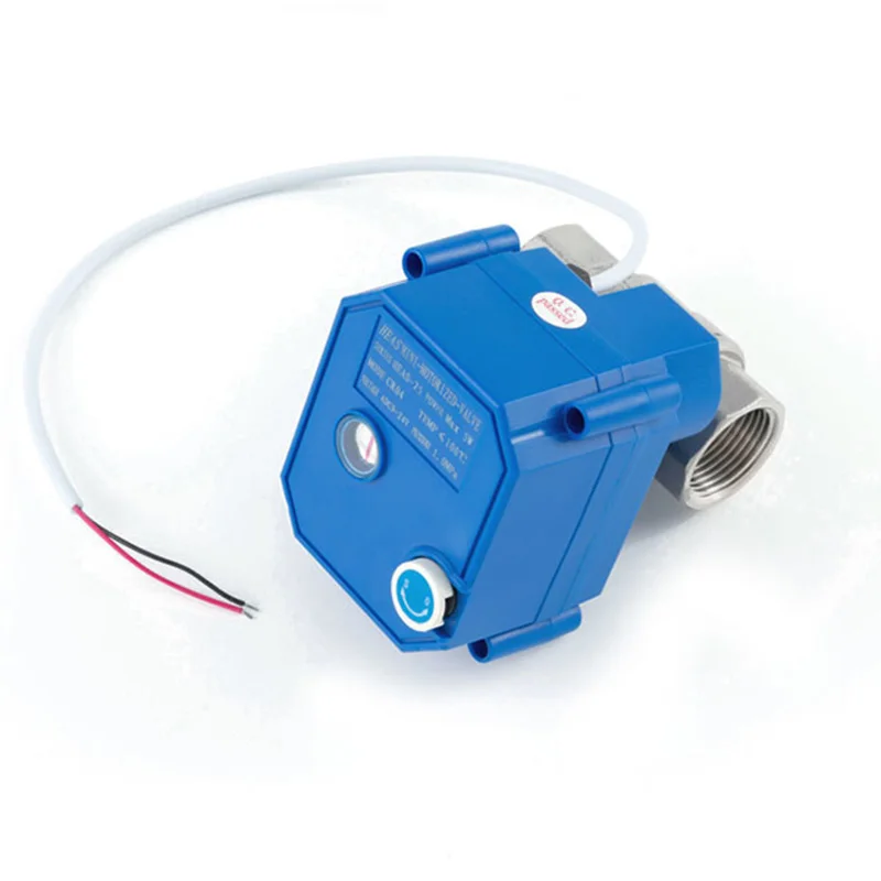 DN15 DN20 DN25 Water Control Valve DC12V DC24V 2 Way Mini Motorized Ball Valve with Manual Switch