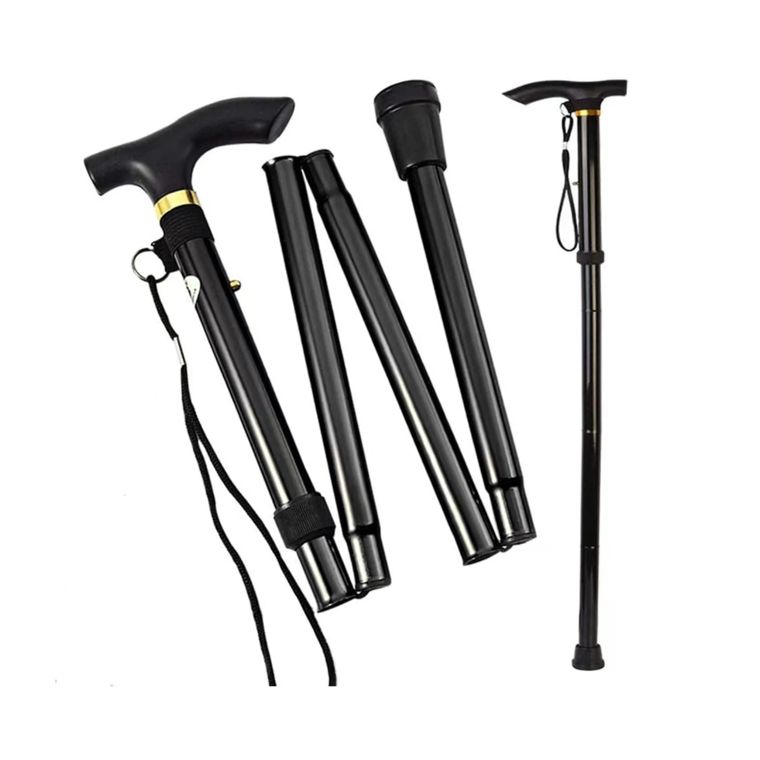 Foldable walking stick Collapsible Reacher Grabber Tool cane for Elderly