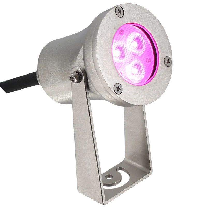 316L Stainless steel Mini 24v 3w 9w 12w  ip68 waterproof outdoor dmx512 LED underwater lights underwater flood lights