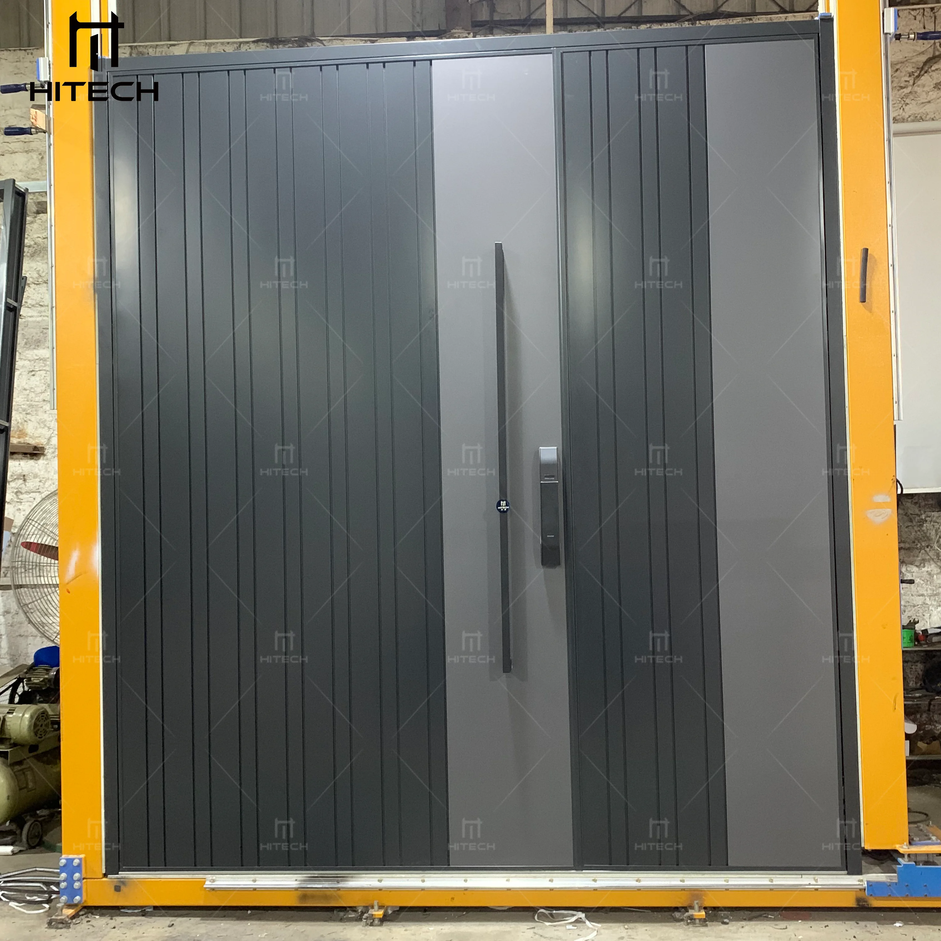 Hitech American exterior stainless steel entrance double door modern double front doors for hotel school house