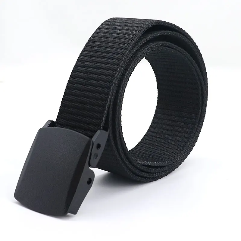38mm Custom Men Nylon Webbing Belt with Plastic Buckle