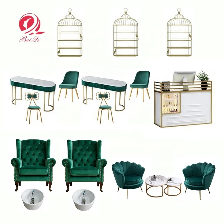 Fashionable salon furniture modern mesa manicure manicure station nail table with air filter