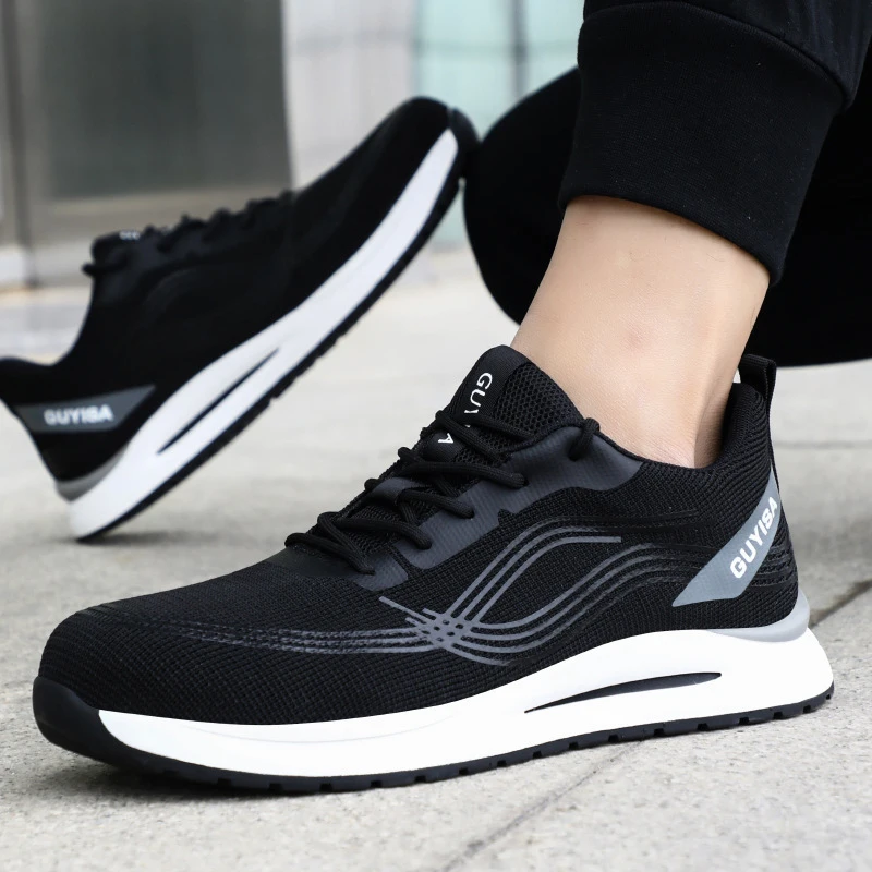 New summer breathable anti-smashing anti-puncture soft-soled steel toe cap safety shoes industrial site custom shoes