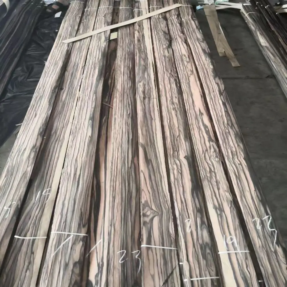 Factory Modern Style 0.5mm Natural Ebony Wood Veneer for Hotel Wall Door and Table Decorative Low Price