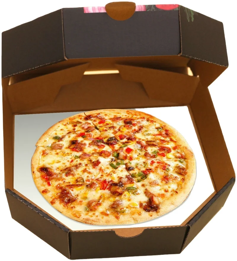 Высококачественная Экологически чистая уникальная коричневая крафт-бумага, картонная упаковка для ланча, замороженной пищи, картошки фри, пиццы, подарочная коробка