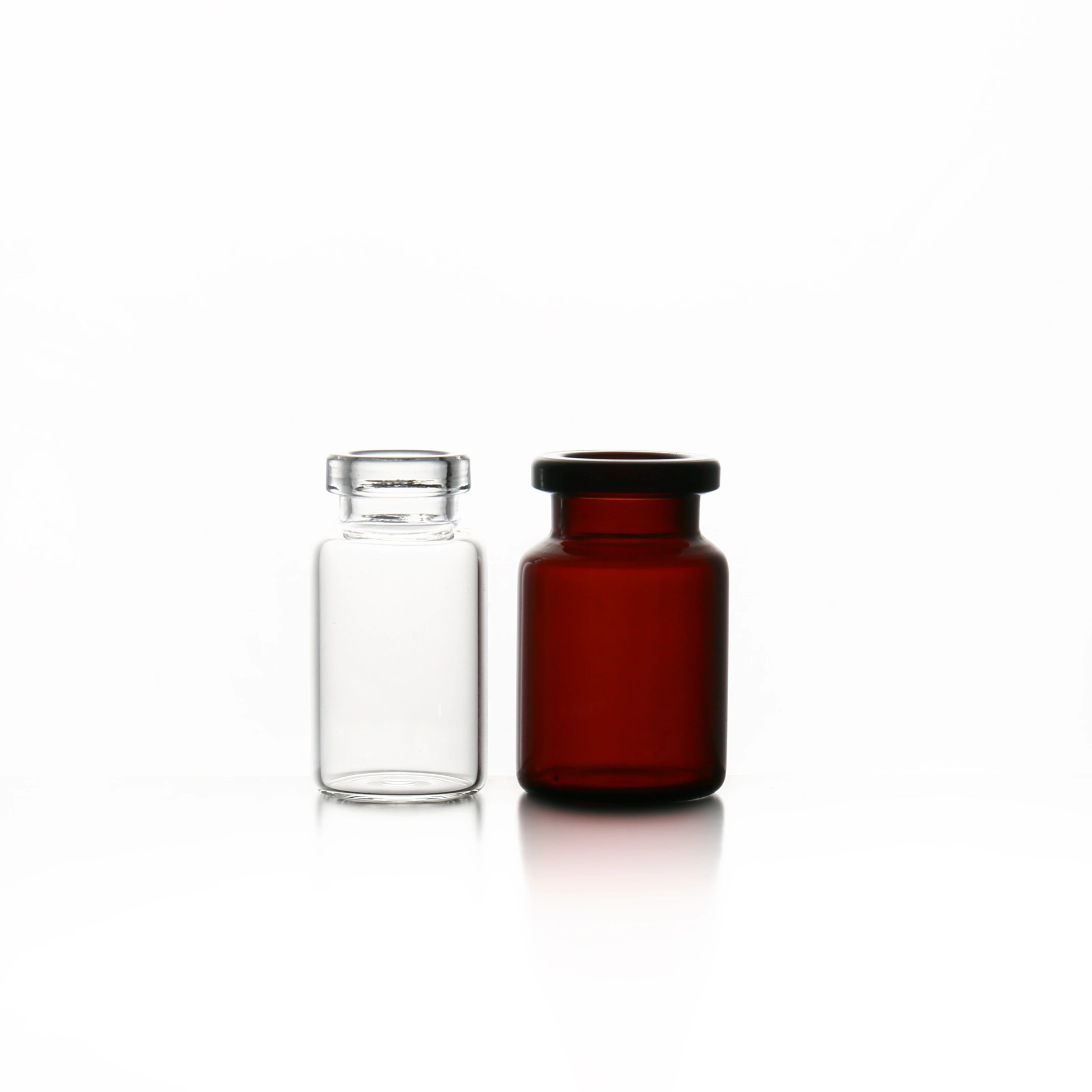 Clear Transparent Pharmaceutical Glass Vials Bottle With Aluminum Filp Cap Tear Off Cap