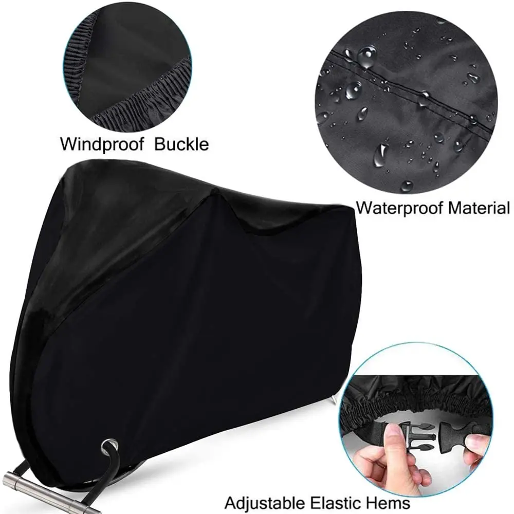 300D Heavy Duty Oxford Cloth Bike Cover for Road Bikes Custom Universal Waterproof Covers for Bike Indoor