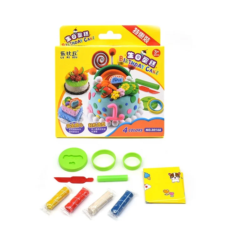 
Kitchen Kids Birthday Cake Clay Making Set Play Dough Kitchen Set Pretend Play Slime Games 