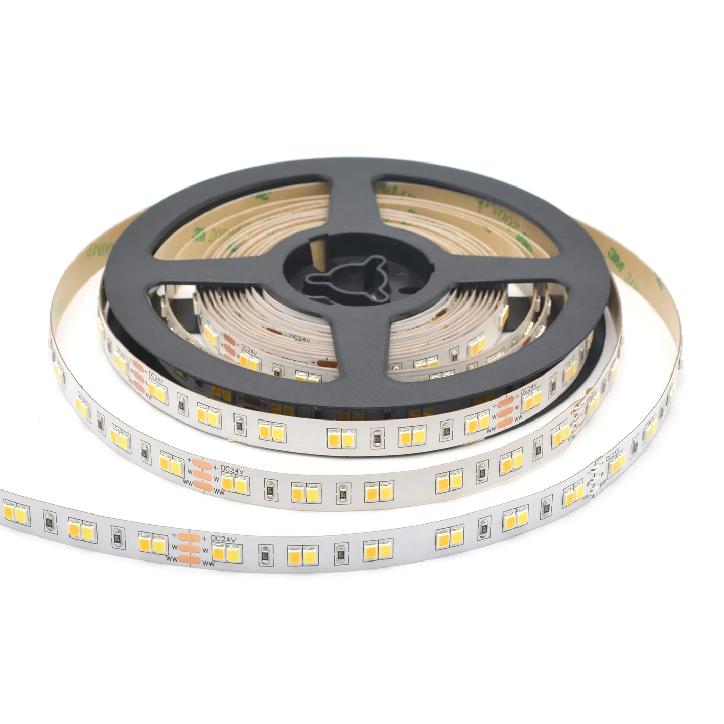 3000K 6000K IP20 12/24V 10mmpcb 120LED Сменные CCT Светодиодная лента двойной цвет 2835 Светодиодные