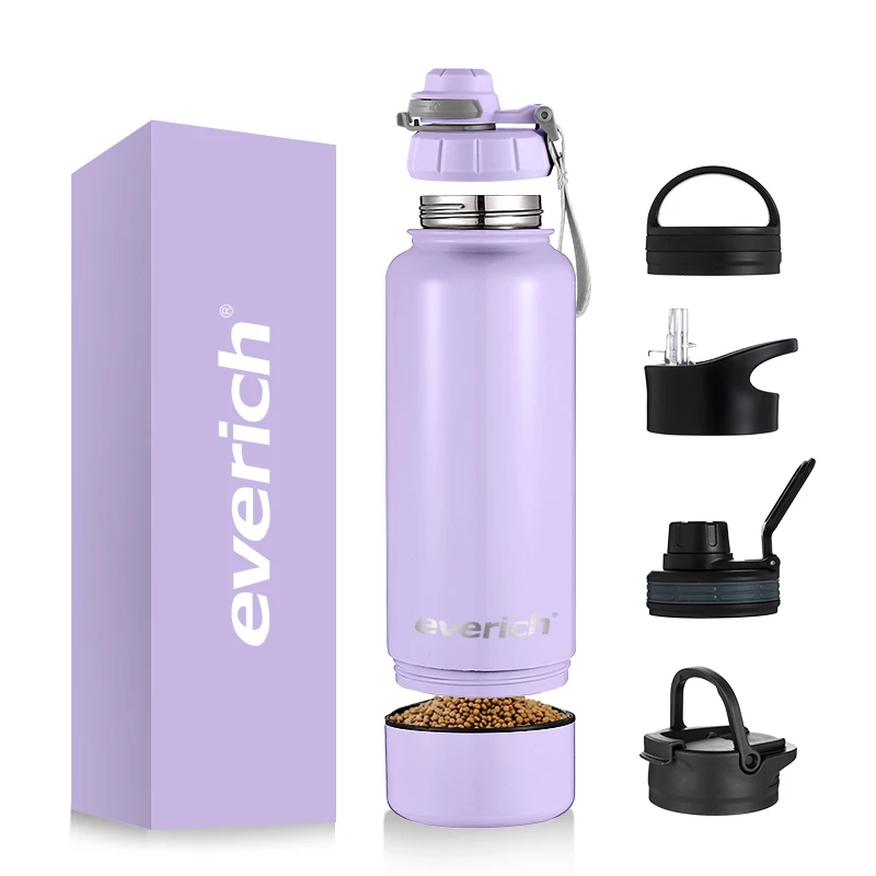 Hot Selling Everich Sport Double Wall Stainless Steel Thermos Vacuum Water Bottle Outdoor Use Feeder Container