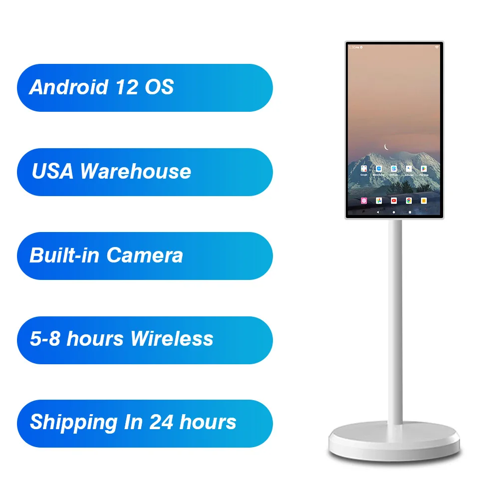Low Price China Mobile Battery Tv Modern By Me Tv Monitor 1080P Screen Android 12 Os Smart Mobile Tv JC Screen
