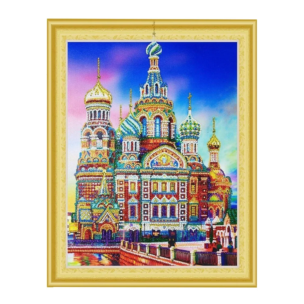 
Stick Diamond Magnificent European Castle Rhinestone Diamond Painting 
