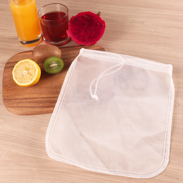 
BOSI Nylon Nut Milk Bag 200 Micron 10inch * 12inch COLD BREW COFFEE BAG Commercial Grade REUSABLE ALL PURPOSE Food Strainers 