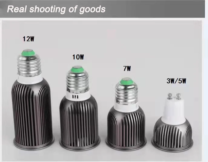 Whole sale 7w10w12w gu10 Ceiling GU10 Spotlight led bulb GU5.3 Spot light Mr16 cob downlight e27 spotlight