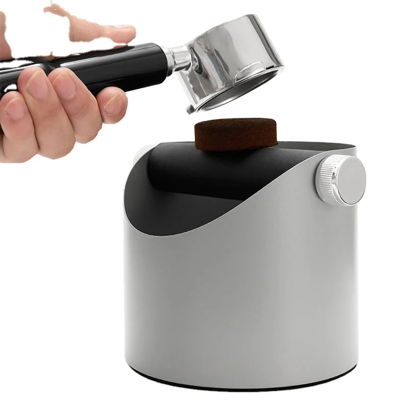 Wholesale Metal Steel Coffee Grounds Knock  Box Espresso Waste Bin Recycle Holder With Non-Slip Rubber Bar Barista Accessories