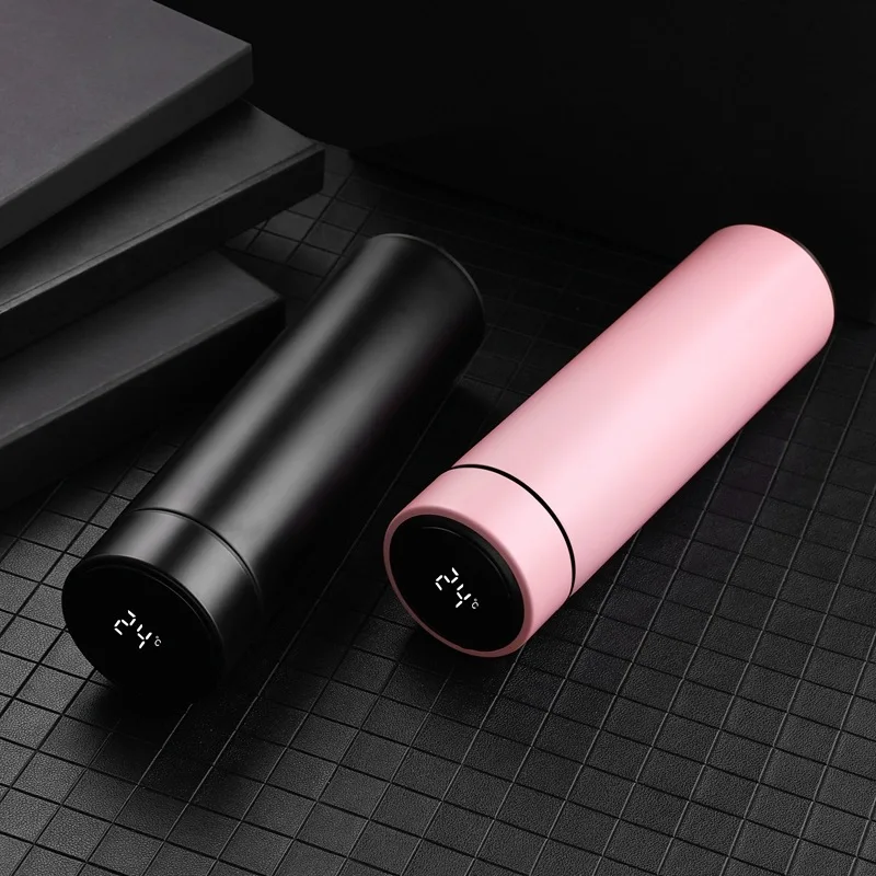 Thermal Coffee Thermos Car Water Bottle 500ml Intelligent Temperature Cold Hot Cup Stainless Steel Vacuum Flask for Gym Travel